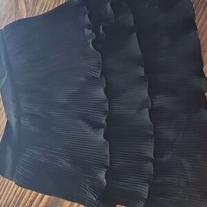 black ruffle skort